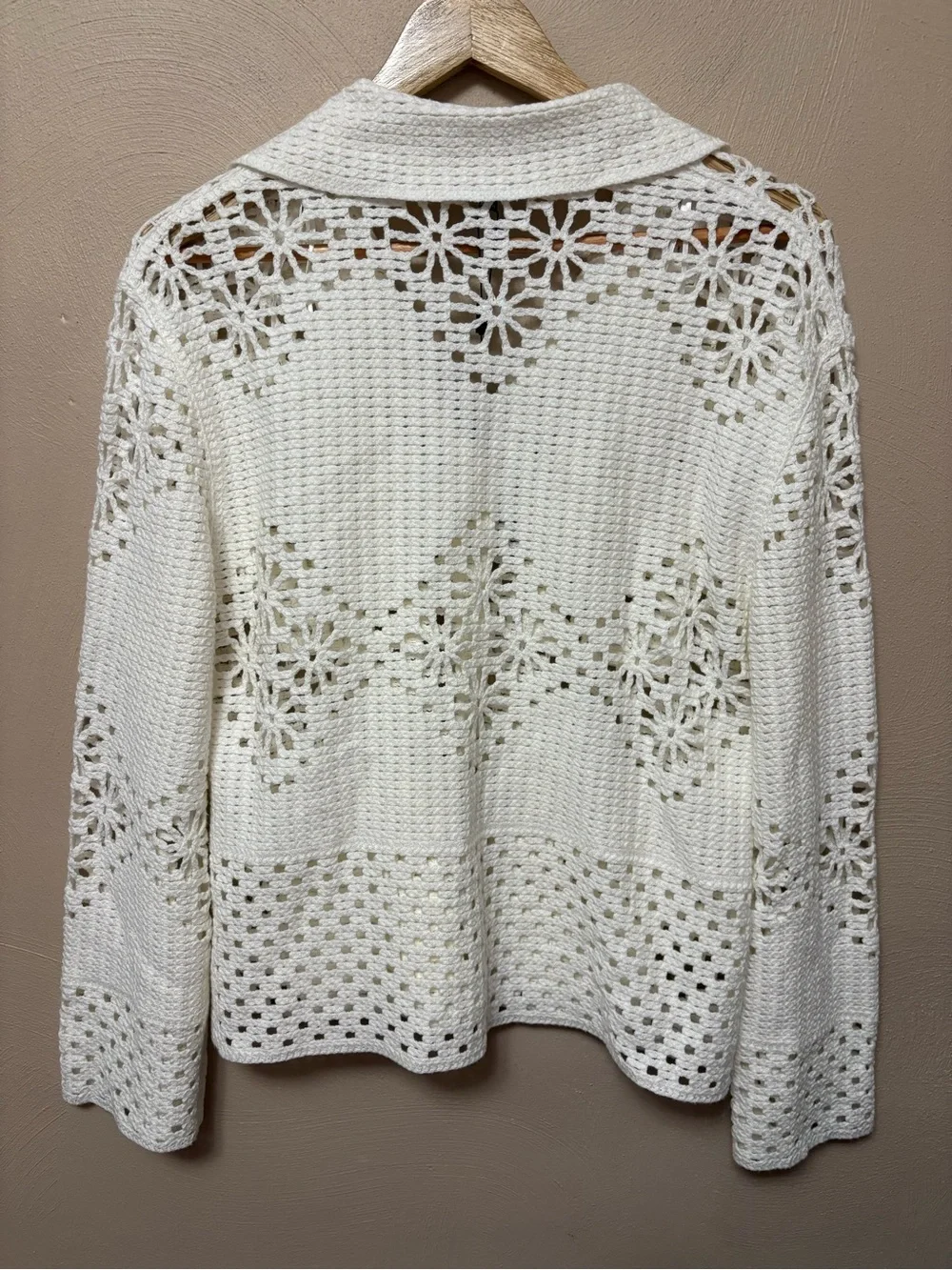 Rails Patmos Sweater Ivory White Cream Crochet Knit Size Small NWT New